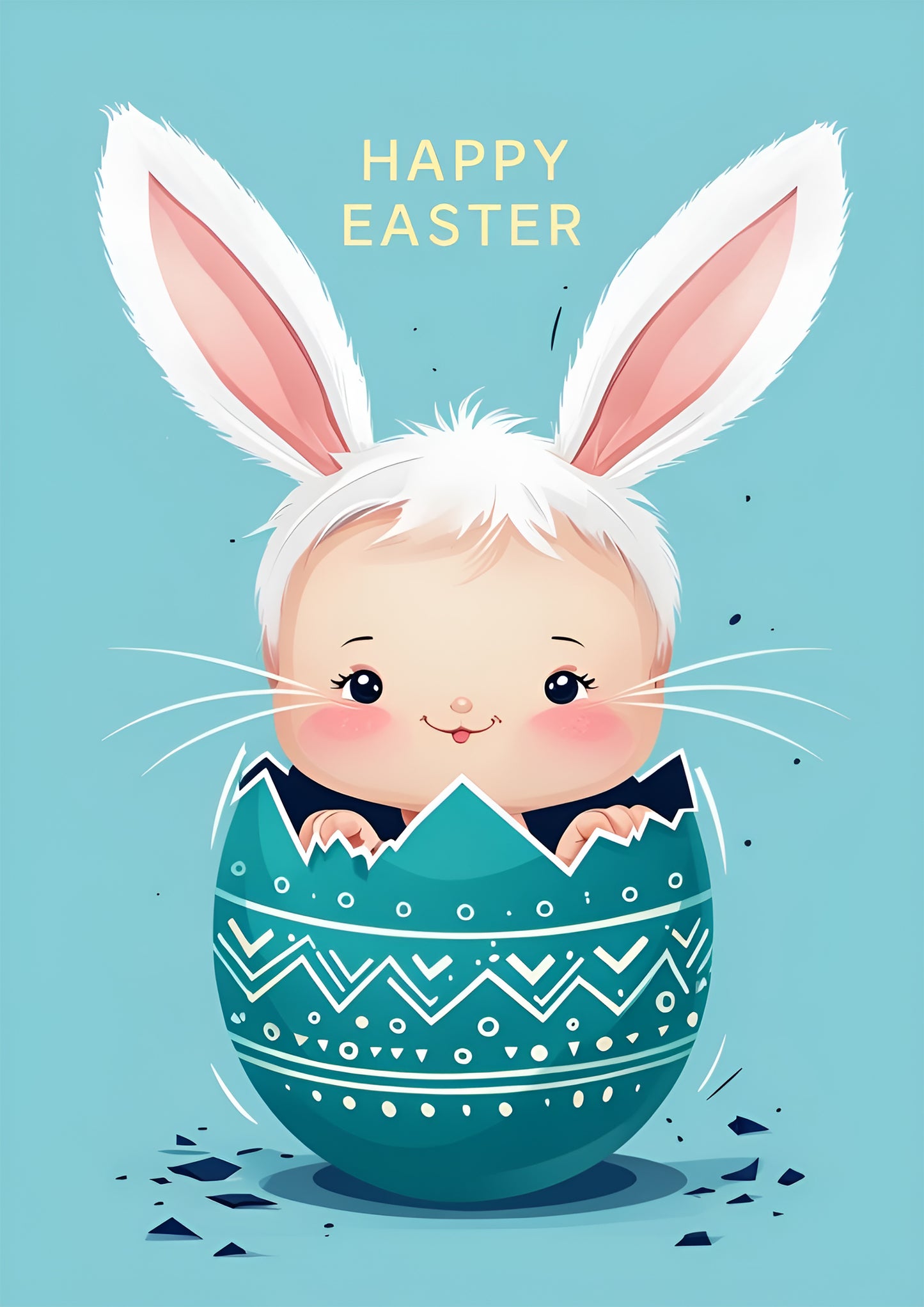 Easter Baby with Bunny Ears - Digital Print